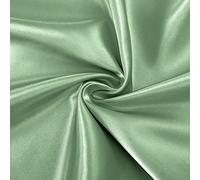 Horbaunal Sage Green Satin Fabric 55 Inch Wide by the Yard, Soft Charmeuse Satin Fabric for Wedding Dress, DIY Craftings, Costumes, 1 Yard