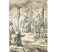 Horberg Crucifixion Of Christ Drawing Art Print Canvas Premium Wall Decor Poster Mural