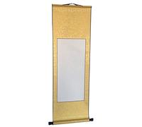 HorBous 2PCS Silk Chinese Calligraphy Blank Hanging Scrolls Drawing Scrolls Paper Gold (Gold)