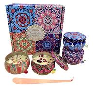 HorBous Soy Scented Candle Gift Set for Women, Fragrance Aromatherapy Candles Set for Home Party with Candle Wick Trimmer