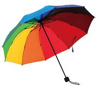 HorBous Triple folding umbrella for Rainy and Sunny Days Rainbow Umbrella 10 Rib Wind Resistant Steel Frame 10 colors umbrella cloth