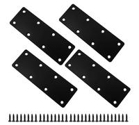 Hordion 12pcs Flat Mending Plate, 5.5" x 1.9" Stainless Steel Bracket Metal Straight Brace Fixing Joining Plate for Wood Furniture Shelves Fastening