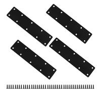 Hordion 12pcs Flat Mending Plate, 7.9" x 1.9" Stainless Steel Bracket Metal Straight Brace Fixing Joining Plate for Wood Furniture Shelves Fastening