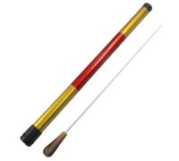 Hordion 15" Music Conducting Baton, Imitation Agate Handle Conductor Baton with Tube Case for Choral Symphony Concert(Yellow Handle)