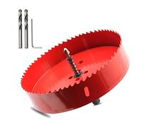 Hordion 162mm 6 3/8 inch Hole Saw, Heavy Duty Bi-Metal Hole Saws Bit Tooth Cutting for Cornhole Boards Drywall Wood Plastic Fiberboard Soft Metal