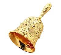 Hordion 2 Inch Small Hand Bell for Adults Seniors, Vintage Customer Service Bell Ornaments, Nurse Call Bell for Elderly Patients at Home, Cat Dinner Bell for Church Wedding Bedside Celebratory (Gold)