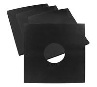 Hordion 20Pcs 12 inch Vinyl Record Jackets LP Sleeves Anti-Static, 110gsm Vinyl Record Inner Sleeves Poly Lined Cardboard Album Cover with Clear Window, Black
