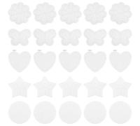 Hordion 25 Pcs 7 Count 5 Shapes Mesh Plastic Canvas Sheets kit Including Circles, Butterflies, Hearts, Stars, Flowers, Blank Needlepoint Canvas Kit for Embroidery, Cross Stitch, Knit, Yarn Crafting