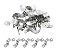 Hordion 30Pcs 1" Two Hole Strap U Bracket, M25 Rigid Pipe Strap