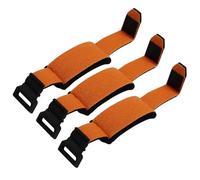 Hordion 3pcs Guitar String Mute Damper, Orange Adjustable Bass Guitar Fret Mute Noise Reducer String Silencer for Electric Acoustic Bass Guitars, 185mm/7.28"