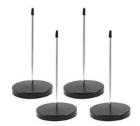 Hordion 4Pcs Stainless Steel Desk Receipt Holder, 5.5 Inch Bill Fork Spike Stick Check Organizer (Black)
