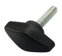 Hordion 4PCS Tee Wing Knobs Thumb Screws, M6 x 25mm Plastic T Handles Clamping Knob Grip Thumbscrew for Woodworking Machinery Equipment