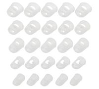 Hordion 50 Pcs Guitar Fingertip Protector, 5 Sizes Transparent Silicone Finger Guards Anti-slip Finger Protection Covers Caps for Guitars Ukulele Bass Stringed Instruments