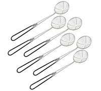 Hordion 6PCS Hot Pot Strainer Scoop, 2.5 Inch Mini Wire Skimmer Stainless Steel Asian Shabu Strainer Spoon Ladle with Handle for Hot Pot Tortellini Meatball