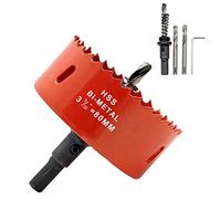 Hordion 80mm 3.15 inch Hole Saw, Heavy Duty Bi-Metal Hole Saws Bit Tooth Cutting for Cornhole Boards Drywall Wood Plastic Fiberboard Soft Metal