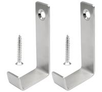 Hordion 8PCS Stainless Steel Wall Hooks, Robe Towel Hook Robe Hook Single Hole Wall Mount Hooks Hanger for Bathrooms Kitchens Storage Garages, Silver