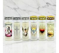 Horeca Candles - 7 Day Grave Candles with Lid - Waterproof & Windproof Memorial Lights - Cemetery & Funeral Candle for Outdoor Use - Set of 6 Vigil Lanterns for Remembrance & All Saints’ Day