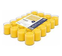 Horeca Candles - Citronella Tea Lights in Transparent Plastic Case - Yellow - Pack of 24 - 24 Hours Long Burning Time - Scented Candles for Outdoor, Balcony, Picnic, Camping