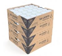 Horeca Candles - Tea Light Candles in Clear Cup 200 Pack - 8 Hours Burn Time - White Wax - Smokeless, Dripless, Unscented Candles Bulk