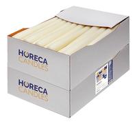 Horeca Candles - Unscented Ivory Taper Candles - 10 Inch - Set of 100 Smokeless & Dripless Dinner Candlesticks - 8 Hour Burn Time - Premium European Quality for Home Decor, Restaurant, Wedding, Party