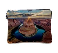 Horeshoe Bend Grand Canyon Arizona UNESCO World Heritage Computer and Tablet Case Linen Look - 14-15 Inches Protective Laptop Sleeve Printed in France