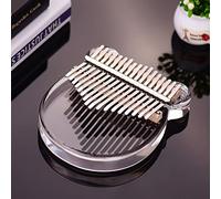 Horett 17-Key Piano Transparent Acrylic Material with Carry Bag Musical Note Stickers Tuning Hammer Cleaning Cloth Musical