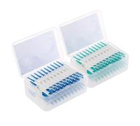Horett 400PCS Interdental Brushes Double-Ended Silicone Toothpick Dual-Ended Floss Pick with Silicone Bristles Disposable Brushes Between Teeth (400PCS)