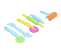 Horett 6pcs Clay Dough Tools Kit Art Clay Modeling Rollers Molds Cutters Tools Set for Children