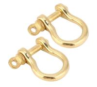 Horett Brass Anchor Shackle 2 Set 10mm D Shape Golden Connector