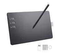 Horett Graphics Drawing Tablet 4.49x6.81in Drawing Area with 16384 Pressure Levels 6 Shortcut Keys 5 Pen Nibs OTG Adapter for Win/MAC/Android Compatible with Sketchbook/Illustrator (P3)