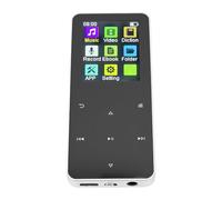 Horett HiFi MP3 Player with Touch Screen Functionality for On-the-Go Listening in Zinc Alloy Body (Silver Gray)