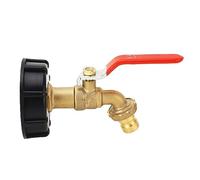 Horett IBC Tote Adapter IBC Tote Fitting Water Tank Adapter 3 4in Brass Valve S60x6 Coarse Thread 60mm Seamless Body with Rubber Washer for 275 330 Gallon Water Tank Garden Hose