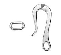 Horett Marine Hardware Nautical Hardware Boat Hook 4in 316 Stainless Steel Rigging with Polished Finish for Anchors Lifeboats Guardrails