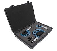 Horett Micrometer 3Pcs 0-75mm Outside Micrometer External Outside Diameter 0-25mm 25-50mm 50-75mm Bearing Steel with Calibration Rod Wrench for Accurate Measurement