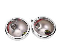 Horett Motorcycle Fog Light Housing, 4.5 Inch Rust Resistant | Lamp Shell, Aluminum Alloy, Resistant, Silver Replacement, Two Mounting Screws, Two Wheel Fitment