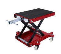 Horett Motorcycle Lift Jack 510kg Wide Platform Foldable Design | Powder Coated Finish, Garage Workshop Use, Street Cruiser Touring Fit, Rubber Anti Slip Mat, Center Stand