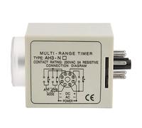 Horett On Delay Time Relay AH3-NC Power On Delay Timer Timer Relay Time AC220V 50 60Hz 6s 60s 6min 60min Adjustable with Indicator Light for Machine Tools