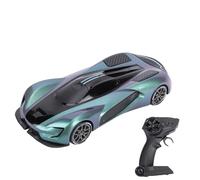 Horett RC Drift Car, 1:24 Scale 2.4GHz Gradient Remote Control Racing Car with 360° Rotation, LED Lights, Sound Effect, Interchangeable Tires, 4WD 30KM/H High-Speed Electric Stunt (Green)