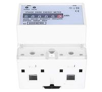 Horett Single Phase Meter Power Meter Energy DDS1891 DIN Rail Electricity 5 80A 50Hz LCD Active Energy with Pulse Output for Single Phase AC Network