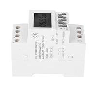 Horett Time Control Switch Electric Timer Timer Switch Programmable Rail Type AC220V 3A 1s to 99s Bell Ringing Time with Built In ML621 Battery for School Factory Bell