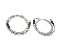 Horett Transmission Cooler Lines 50in 3/8in an 6 Fittings Kit | Metal,Transmission Cooler Hose Kit,TH350 700R4 TH400 4L80E,TH200 200R4 1995 Plus,Rat Rod Fitment