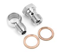 Horett Turbo Banjo Bolt Kit Straight 16mm to 6AN 315-02101-026 | Low-carbon Steel, Silver, TB03 T3, TD04L TD05H, GT3071R, Turbocharger Fitting