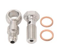 Horett Turbo Oil Feed Banjo Bolt 4AN to M12x1.25mm 4.2mm Hole | Stainless Steel, High Load Bearing, Engine Block Fitment, Coolant System Fit, MHI TF035HM TD04 IHI RHF5