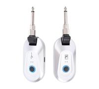 Horett UHF Guitar Wireless System Sound Transmitter Receiver 50m Range 220 Degree Rotation Portable Low Latency Rechargeable for Electric Guitar Wind Instrument