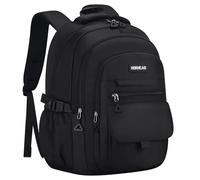 HORHEAR School backpack for Girls, Aesthetic Backpack for Women Cute Bookbag Preppy College (Black)