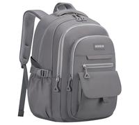 HORHEAR School backpack for Girls, Aesthetic Backpack for Women Cute Bookbag Preppy College (Grey)