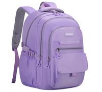 HORHEAR School backpack for Girls, Aesthetic Backpack for Women Cute Bookbag Preppy College (Purple)
