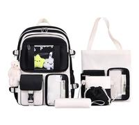HORHREAR Kawaii Backpack Set 5 in 1 for School Girls Asthetic Backpack Many Pockets