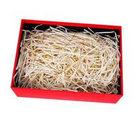 HORIALENCE 1 Pack Decorative Shredded Paper Filler with Metallic Threads for Boxes Party Decorations Crinkle Cut Cushioning Material for Elegant Present Wrapping