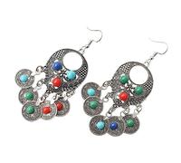 HORIALENCE 1 Pair Bohemian Ethnic Style Dangle Earrings for Teen Lightweight Hook Earrings Aesthetic Jewelry for Women Safe Durable Design for Various Outfits